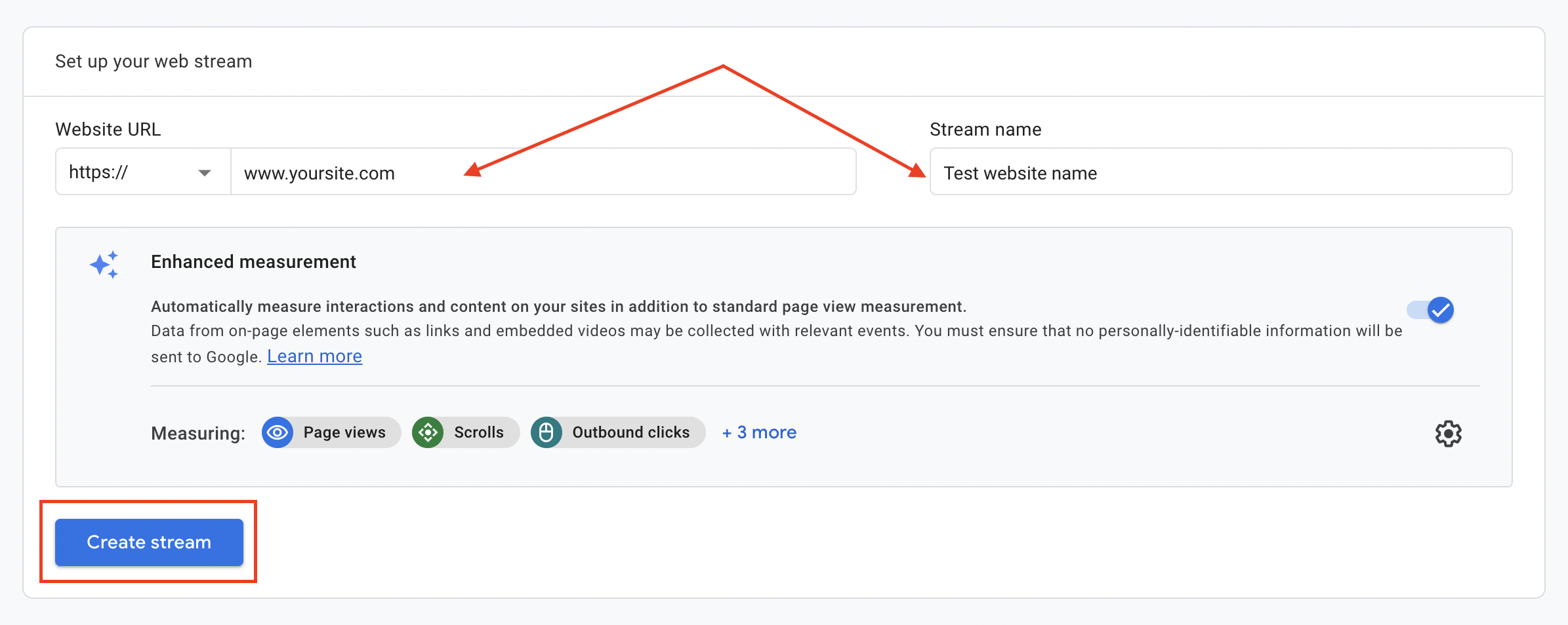create-google-analytics-stream