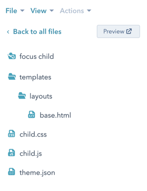 focus-child-theme-folder