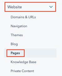 navigation-website-pages